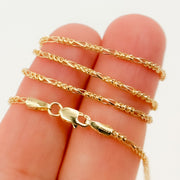 Gold Round Figaro Link Chain